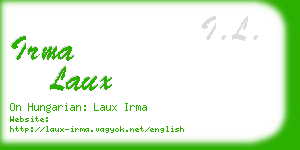 irma laux business card